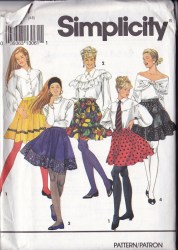 8027  MINI SWING SKIRTS, RUFFLE/TIER/COLOR BLOCK PATTERN 16-20